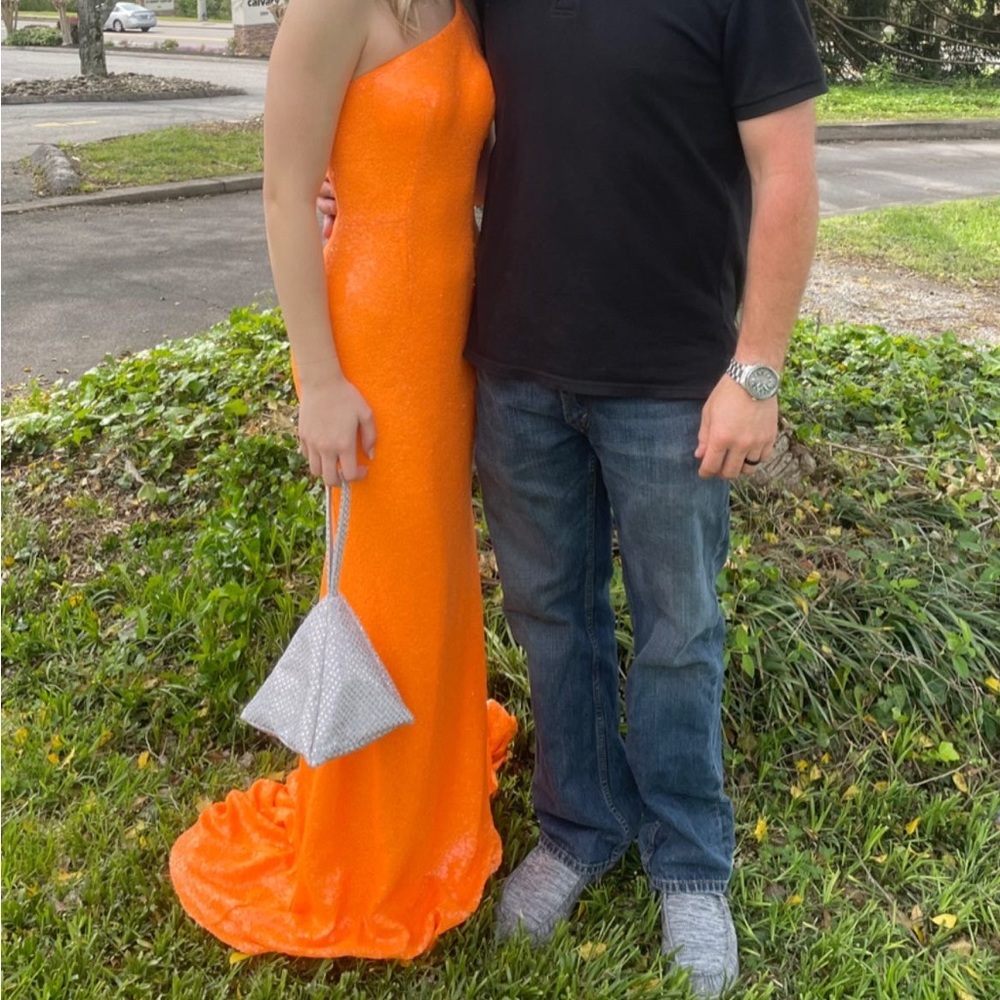 orange prom dress